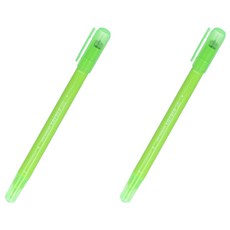 sun-star cororo 2 虛線簽字雙頭兩用筆, 草綠色, 2支