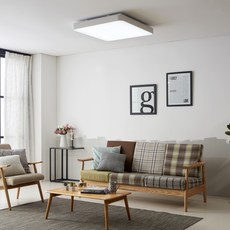 조명에반하다 심플 통거실4등 LED 120W 천장등, 화이트 + 주광색
