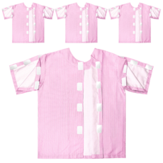 pyeonrian 女性用魔鬼氈病患服上衣 粉紅色 L, 4個