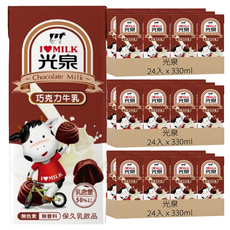 光泉 巧克力牛乳, 330ml, 72入