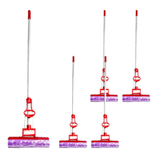 金獎 蜂巢式直柄膠棉拖把 7691 長120cm 超強吸水力 適用各種地板 居家清潔必備, 5支