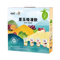 吃果籽 愛玉吸凍飲禮盒 荔枝3個 + 葡萄3個, 1320g, 1盒