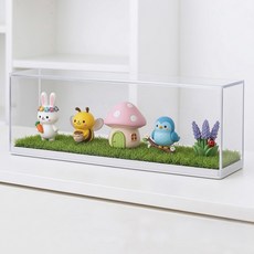쿠리바바 투명 피규어 케이스 장식장 2p, 1세트