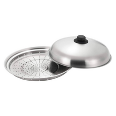YOSHIKAWA 吉川 不鏽鋼蒸盤 附蓋, 26cm, 1個