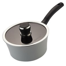 HAPPYCALL 電磁爐適用MONO系列單柄陶瓷不沾湯鍋, 18cm, Mist Gray