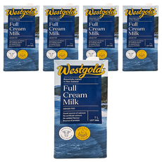westgold威斯蘭 全脂保久乳 ｜紐西蘭原裝進口 口感香醇濃郁 營養豐富 全家大小都適合, 1L, 5瓶