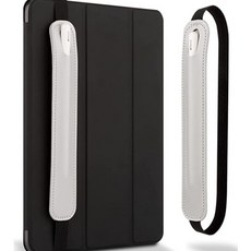 iPad Apple Pencil 收納皮革綁帶, 深灰色