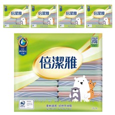 倍潔雅 袖珍包面紙, 細柔蝶紋技術 柔軟舒適 吸水性佳 無油墨外袋 環保減碳 五重雜質淨化 10抽(2層) 36包/袋, 5袋