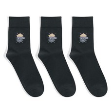 레노마 남성용 정장 아가일 중목 양말 3족 세트