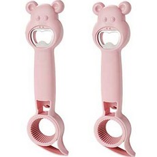 Life Fit多用途飲料瓶開瓶器開蓋器, 粉色的, 2個