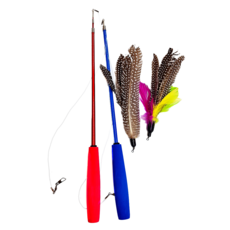 寵物夢工廠 伸縮釣竿逗貓棒 160cm, 顏色隨機, 2支