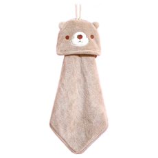 動物擦手巾 咖啡小熊 43 x 34cm 珊瑚絨, 1組