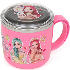 珠珠的秘密附蓋不鏽鋼單耳水杯 PO226, 混色, 1入