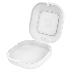 馬卡龍色磁吸透氣攜帶盒 (無鏡象牙白) 矯正牙套/透明牙套/活動假牙適用, 1入, 象牙「白」