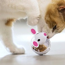 寵物老鼠造型不倒翁飼料玩具, 隨機出貨, 3個