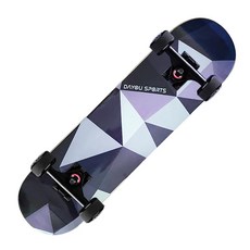 DU 大有運動 初學七層楓木雙翹滑板 磨砂款, 78 x 20.5cm, 黑灰菱格, 1個