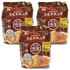 NISSIN 日清 拉王 3食包麵 擔擔麵風味 95g, 9包