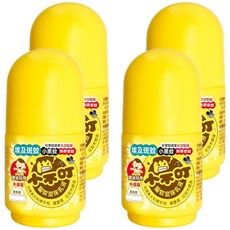 小不叮 草本驅蚊滾珠乳 升級版 嬰幼兒用, 有機精油, 不含DEET, 驅蚊埃及斑蚊/熱帶家蚊/小黑蚊, 30ml, 4瓶
