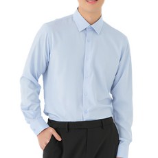 CARET 男士修身防皺西裝襯衫 3XL, 天藍色