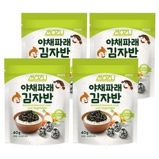 mozu韓國蔬菜海苔酥 酥脆海苔搭配多種蔬菜 獨立包裝方便攜帶 無添加人工色素及防腐劑 韓國原裝進口, 4入, 40g