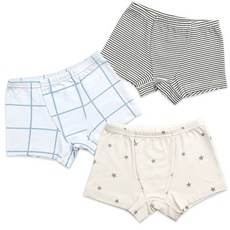 Maykids 簡約男孩系列童款印花棉質彈力四角內褲 3件組