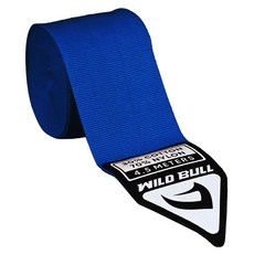WILD BULL 拳擊手綁帶, 4.5米長, 30%棉 70%尼龍, 4.5m, 藍色, 1雙