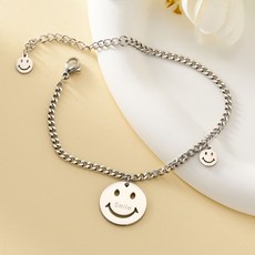 NOID-B 女款鋼製笑臉造型手鍊