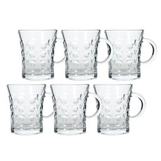 MAKA EVERY ONE KITCHEN 玻璃 5805 圓點馬克杯 280ml, 單一顏色, 6入