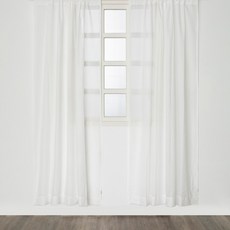 HOLA 和樂家居 伊登小紋理落地窗紗, 瓷石白