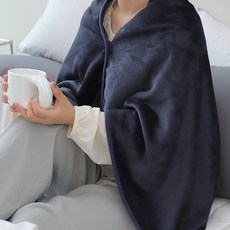 Button Cape Premium 室內木炭露營超細纖維 Tick Toc 毯子