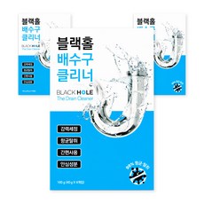 BLACKHOLE 배수구 클리너 4개입, 160g, 3개