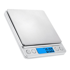 Conko康扣 迷你高精密度料理電子秤 計數器 不鏽鋼材質 附兩種托盤, 3kg, 高級髮絲紋, ZT99XSR1P2C0V