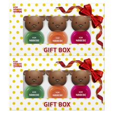 NBBEBE 兒童指甲油 3種禮盒, 鮮綠色+鮮橘色+鮮粉紅色, 2組