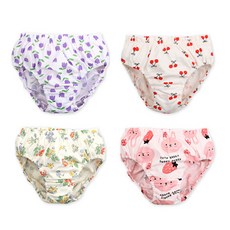 Maykids 女童可愛印花三角內褲 4件組