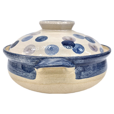 SAJI 佐治陶器 8號深型砂鍋 水玉 2.3L 陶瓷, 25.5cm, 1個