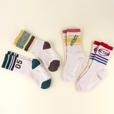 cocoB Dorothy 孩童運動中筒襪 4雙