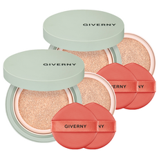 GIVERNY 貼膚遮瑕氣墊粉餅正裝 12g+替換蕊 12g組, 21NW Light Beige, 2組