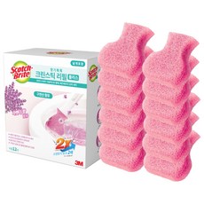 3M Scotch-Brite 百利 芳香替換式馬桶清潔海綿 檸檬香 12入組, 薰衣草紫, 12入