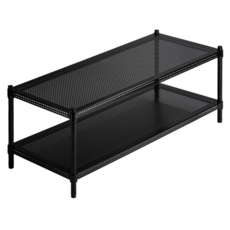 AMOS 鐵力士收納茶几桌 120cm 台灣製造 高度可調, 黑色