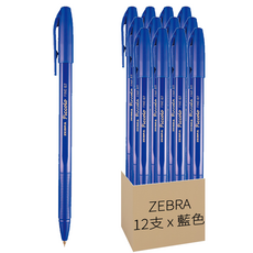 ZEBRA 斑馬牌 原子筆 12支, 藍色, 1盒
