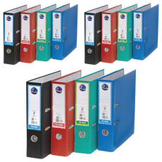 TON CHUNG 同春牌 環保PP合成紙2孔拱型夾 TG75S, 12個, 黑、紅、綠、藍