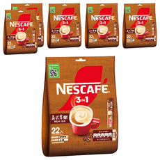 NESCAFE 雀巢咖啡 三合一義式拿鐵 無香料 低脂, 16g, 22條, 6袋