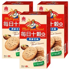 義美 每日十穀養生餅 燕麥芝麻, 171g, 3盒