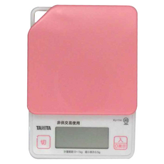 TANITA 塔尼達 電子料理秤 最小單位0.5g 尺寸170x120x27mm, KJ114, 1kg, 粉紅