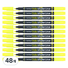 munhwA 雙頭劃線螢光筆, 48個, 黃色