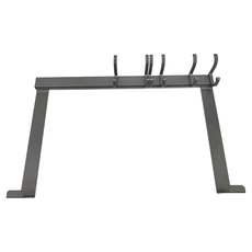 妃妃嚴選 太空鋁門後掛鈎 加長6鈎 適用於4.5cm室內門 槍灰, 1組