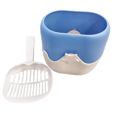 TINYPET 小芥 霜淇淋 貓砂鏟套裝 海鹽芝芝, 30 x 23 x 10cm, 海鹽芝芝 藍色 + 白色, 1組