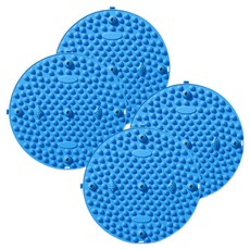 經穴按摩足部指壓墊 37cm, 藍色, 4個
