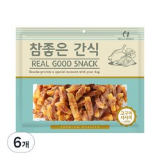 펫더맨 헬로도기 강아지 참좋은 건조간식, 혼합맛(고구마/사사미), 600g, 6개