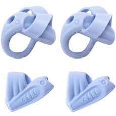 minigo 握筆輔助器 大象款 2入+貓頭鷹款 2入組, 藍色套裝, 1套